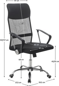 Irodai fotel, fekete, TC3-973M 5 NEW