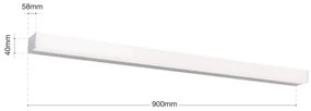 Orion Soff 3-588- LED tükörmegvilágító HORIZON LED/18W/230V 90 cm IP44 ezüst