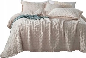 Dekoratív ágytakaró bordázott szerkezettel Amour 240x220 kasmír fodros