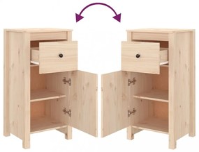 vidaXL 2 db tömör fenyőfa tálalószekrény 40 x 35 x 80 cm