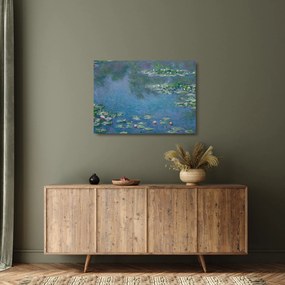 Üveg kép - Claude Monet, Water Lilies, reprodukciók (70x50 cm)