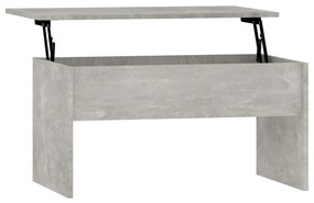 Betonszürke szerelt fa dohányzóasztal 80 x 50,5 x 41,5 cm
