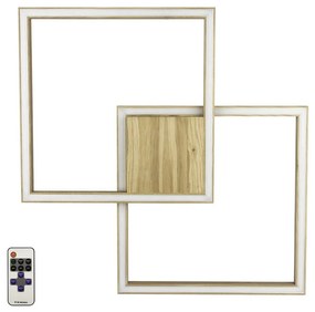 Spot-Light 91405274 - LED dimmelhető lámpatest RAMME LED/48W/230V + távirányító matt tölgy