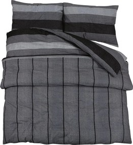 vidaXL szürke ágyneműhuzat-garnitúra 260x220 cm pamut