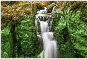 Poszterek 120x80 Vízesés Erdei zuhatag