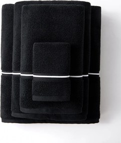 Pamut törölköző Libre 100x150 fekete-fehér