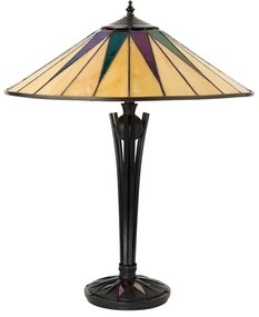 Endon 64045 - Tiffany DARK STAR asztali lámpa 2xE27/60W/230V, Ø 49 cm