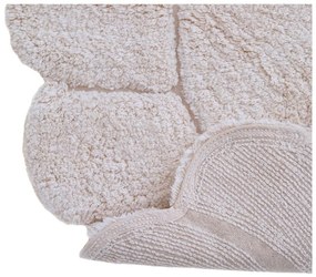 Krémszínű mosható kézi szövésű pamut gyerek szőnyeg ø110 cm Gabrielle – Nattiot