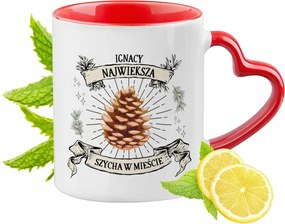 Ignácnak Piros Bögre Szív Alakú Füllel Ajándék