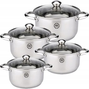 Edények Mg Magda Gessler Edénykészlet Rozsdamentes Acél Inox Indukciós Gáz 8
