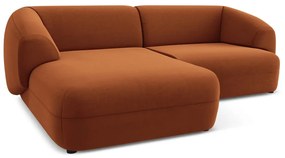 Narancssárga bársony sarokkanapé (bal oldali) Moana – Makamii