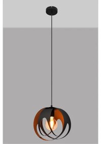 Csillár zsinóron MOONLIGHT 1xE27/15W/230V fekete