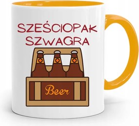 Sógornak Sárga Bögre Születésnapi Ajándéknak, fényképes nyomattal