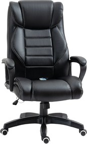 Vinsetto Masszázs Funkciós Irodai Szék, Ergonomikus Executive Szék Vibrációs Masszázzsal, Hintázó Funkció, Magasságban Állítható Íróasztali Forgószék,