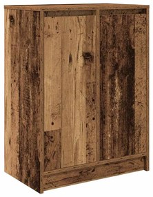 antik fa színű szerelt fa cipőszekrény 57x34x76 cm