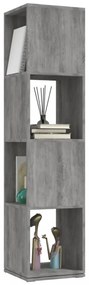 betonszürke szerelt fa forgószekrény 34,5x34,5x75,5 cm