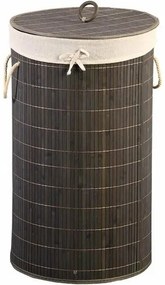 Kesper 19573 Bambuszos szennyeskosár, sötét, 60 x35 cm