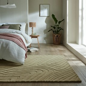 Khaki kézi szövésű gyapjú szőnyeg 200x290 cm Mesmerise Sage – Flair Rugs