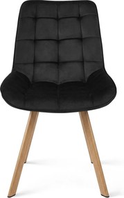 Étkezőszék SORIA VELVET, fekete