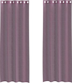 vidaXL 2 db lila fátyolfüggönyök rojtokkal 140x260 cm
