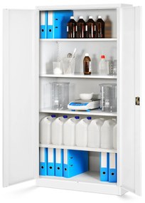 Set 4x fém iratszekrény JAN H, 900 x 1950 x 400 mm, fehér