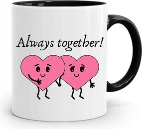 Ajándék Bögre Fekete Fiúnak Always Together fényképes nyomattal