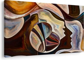 Kép - Absztrakció fejek (90x60 cm)