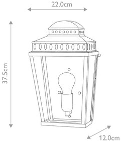Elstead MANSION-HOUSE-BR - Kültéri lámpa MANSION HOUSE 1xE27/60W/230V IP44