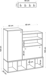 Előszoba szett Wess Oak