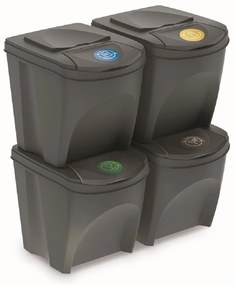 PROSPERPLAST SORTIBOX hulladékgyűjtőkészlet, 4x25l