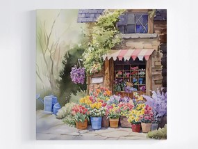 Poszter Bolt Virágüzlet Virágok Kert Tavasz Nyár 80x80