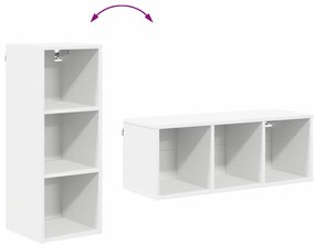 Függő szekrény polcokkal Riga Fehér 30 x 29,5 x 80 cm Faanyag