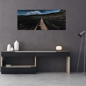 Egy kép a fa útról alkonyatkor (120x50 cm)
