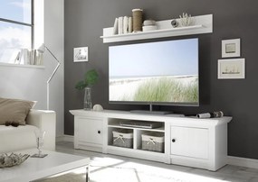 Westerland széles TV állvány fehér fenyő