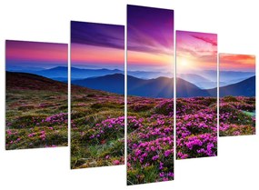 Virágzó hegyi tájkép (150x105 cm)