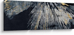 Kép - Absztrakció (órával) (90x30 cm)