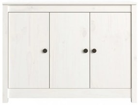 fehér tömör fenyőfa tálalószekrény 100 x 35 x 74 cm