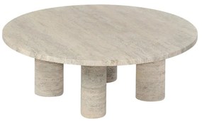 Bézs kő kerek dohányzóasztal ø 75 cm Volos – Blomus