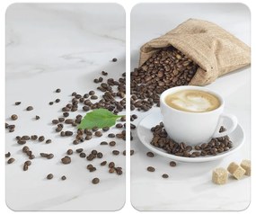 Edzett üveg tűzhely fedőlap szett 2 db-os 52x30 cm Café Aromatica – Maximex