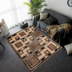 Koppány prémium shaggy szőnyeg barna 250 x 350 cm