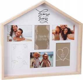 Házikó alakú képkeret 47x43cm Mdf Dekoratív