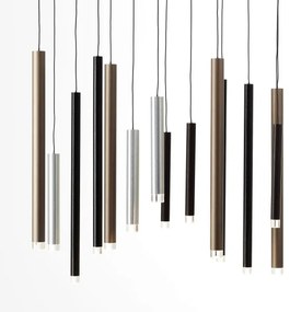 Brilliant -LED fényerőszabályozható kábellel függesztett CEMBALO csillár LED/60W/230V króm/fekete/barna