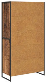 Széf fiókkal 2 pcs Öreg fa 81 x 36 x 150.5 cm Faanyag