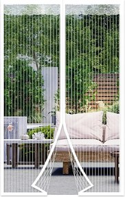 Diker Mágneses Szúnyogháló Ajtóra 90x200 CM Fehér