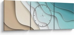 Absztrakt kép a tenger partján (órával) (90x30 cm)