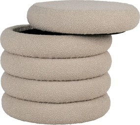 Brooklyn puff, tároló puff, bouclé, bézs