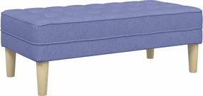 vidaXL pad párnával Farmerkék 113 x 57 x 39 cm szövet