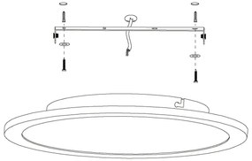 Eglo 98208 - SARSINA-A LED 19,5W 230V dimmelhető mennyezeti lámpa + távirányító