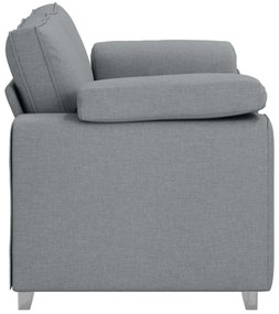 Kétfős kanapé Világosszürke 120 cm Textil