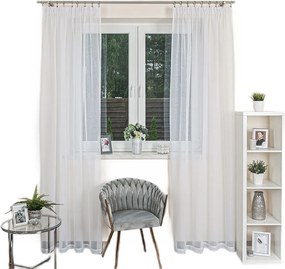 Fehér jacquard függöny kész függöny kész függöny 140x250 szalagon